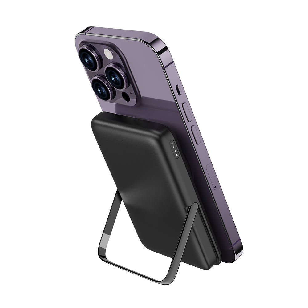 Wiwu Wi-P011 Gentleman Series Wireless Power Bank with LED Light Display Stand 10,000mAh 15W White