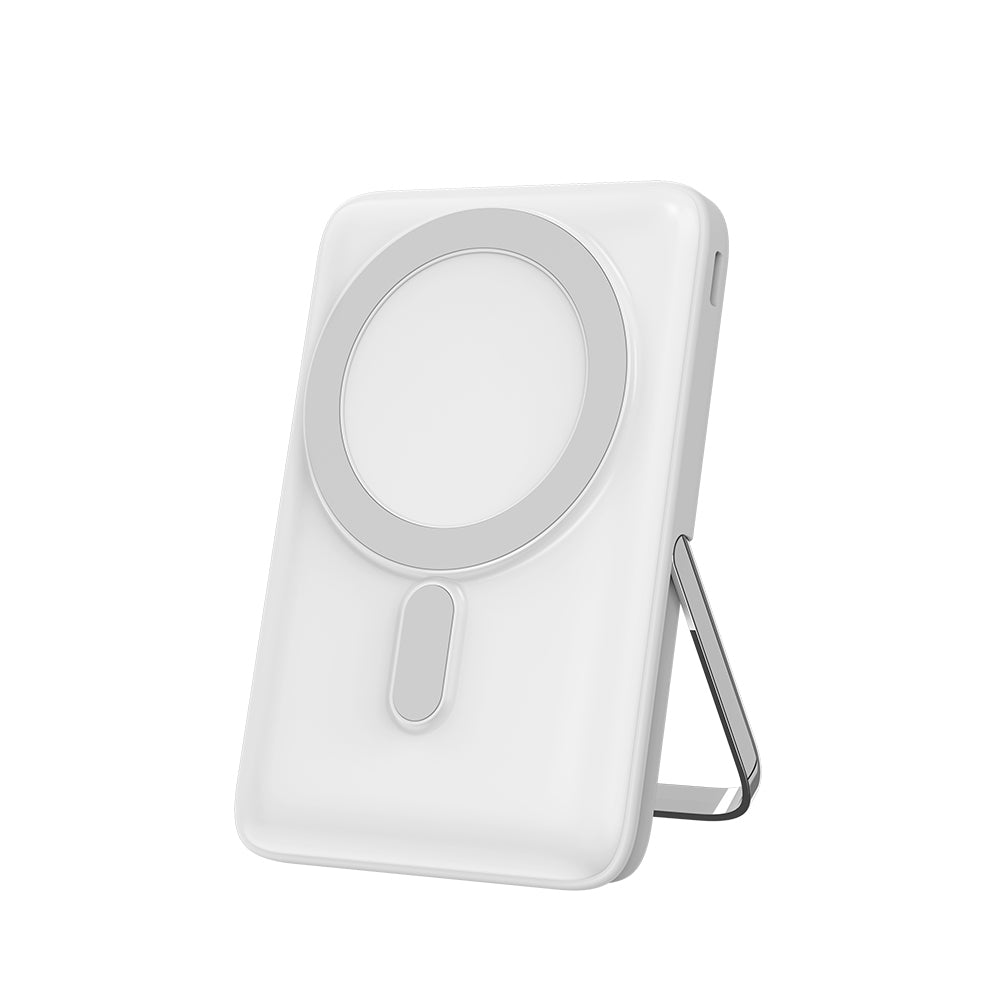 Wiwu Wi-P011 Gentleman Series Wireless Power Bank with LED Light Display Stand 10,000mAh 15W White