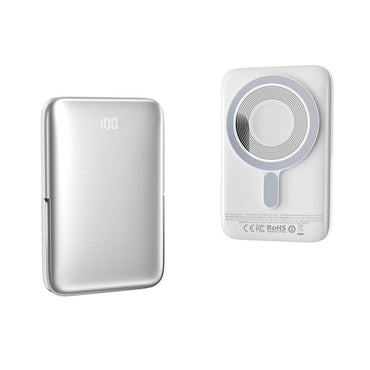 Wiwu Wi-P018 Elite Serisi Led Ekranlı M-safe Powerbank Wireless 15W 10000mAh Beyaz