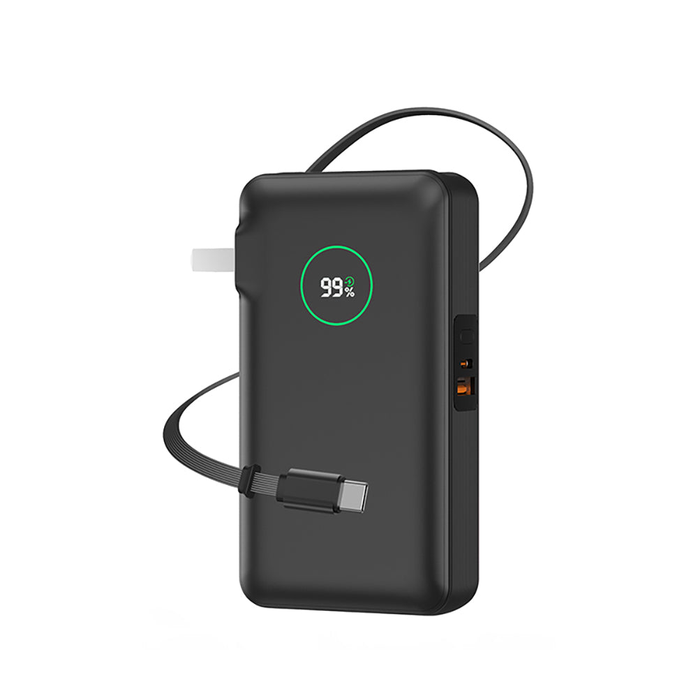 Wiwu Wi-P049 Noble Series Type-C Cable Digital LED Display Powerbank PD 35W 10000mAh White