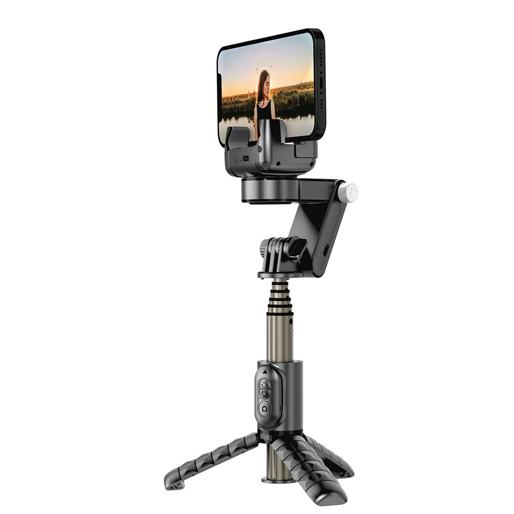 Wiwu Wi-SE006 Multifunctional Illuminated Gimbal Stabilizer Tripod Selfie Stick Black