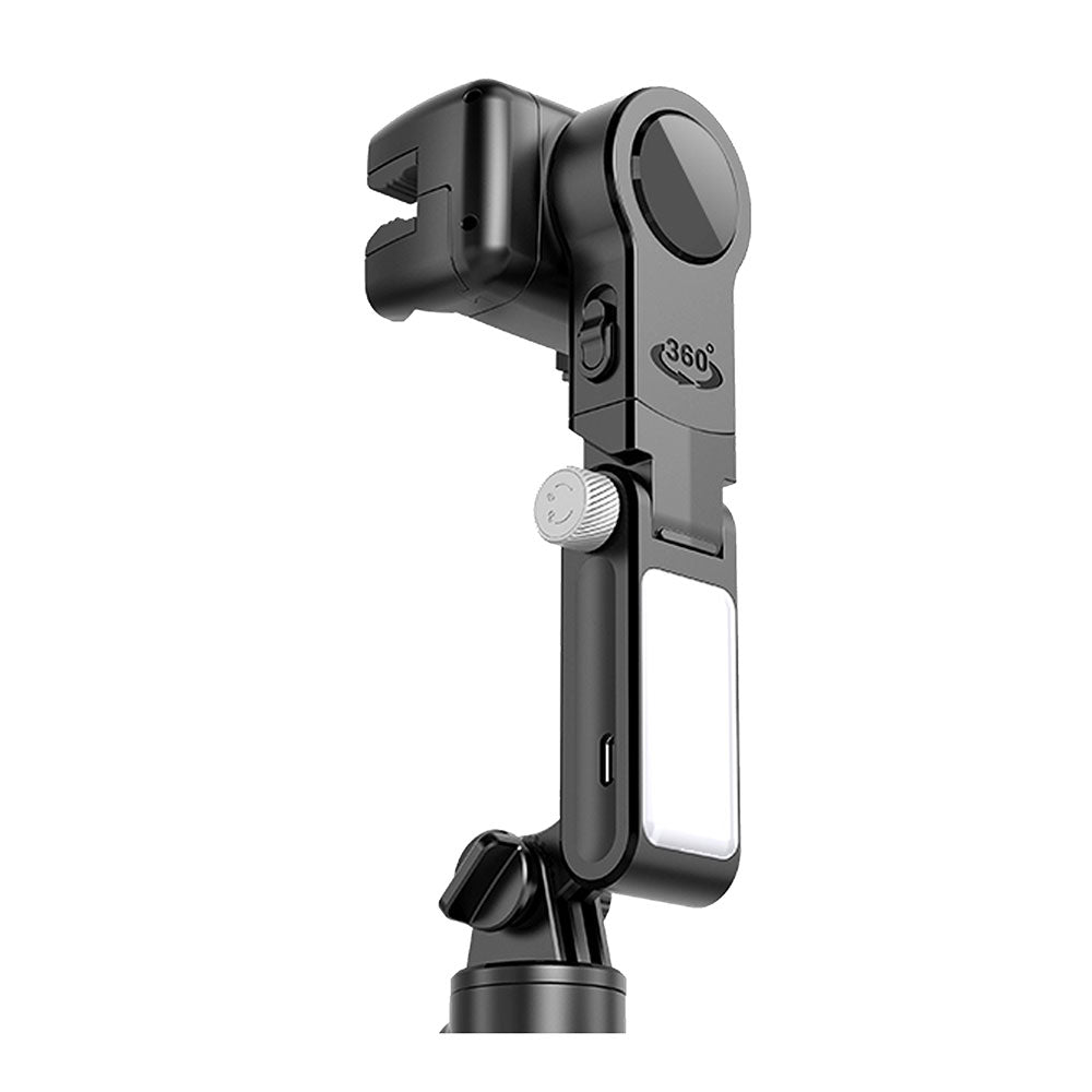 Wiwu Wi-SE006 Multifunctional Illuminated Gimbal Stabilizer Tripod Selfie Stick Black