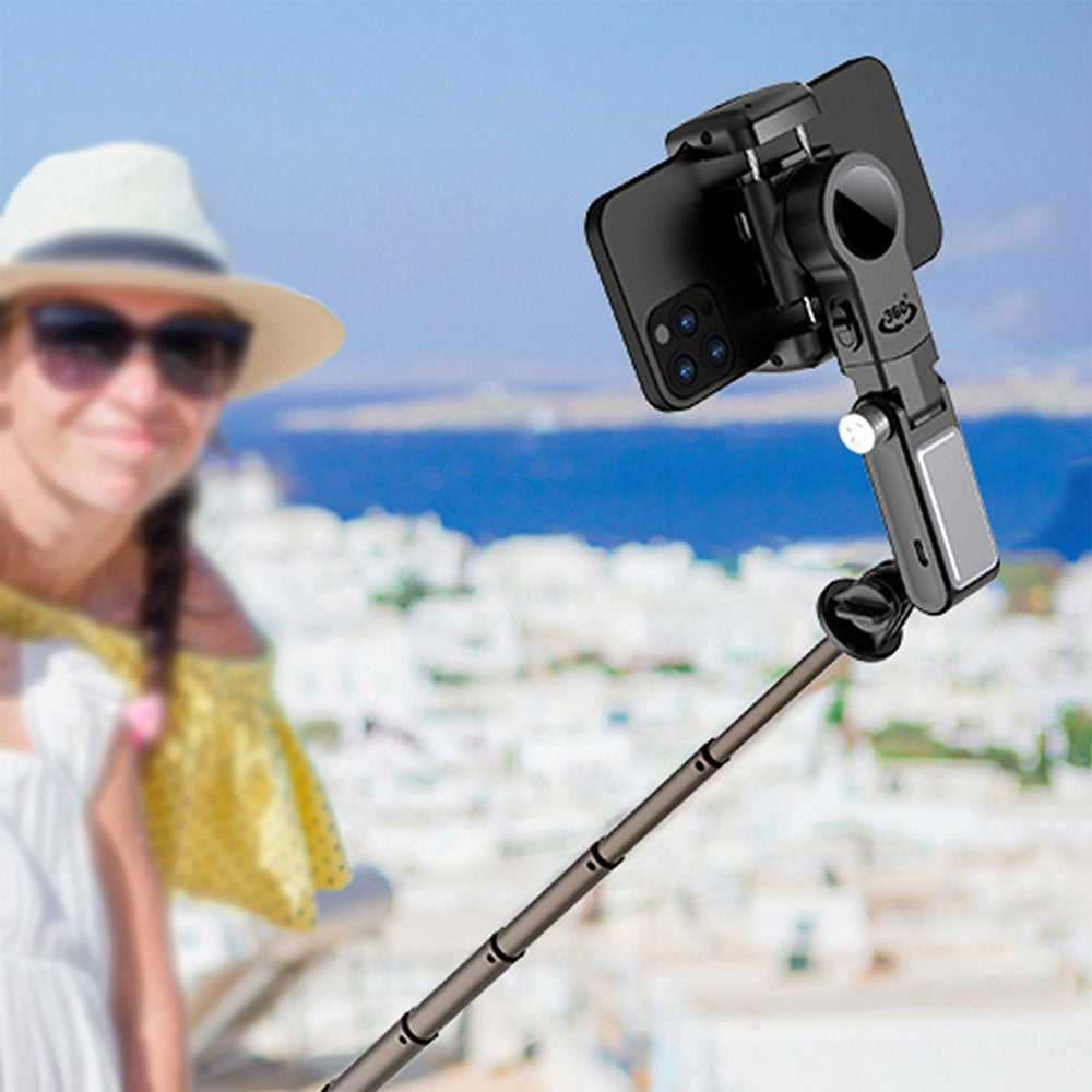 Wiwu Wi-SE006 Multifunctional Illuminated Gimbal Stabilizer Tripod Selfie Stick Black