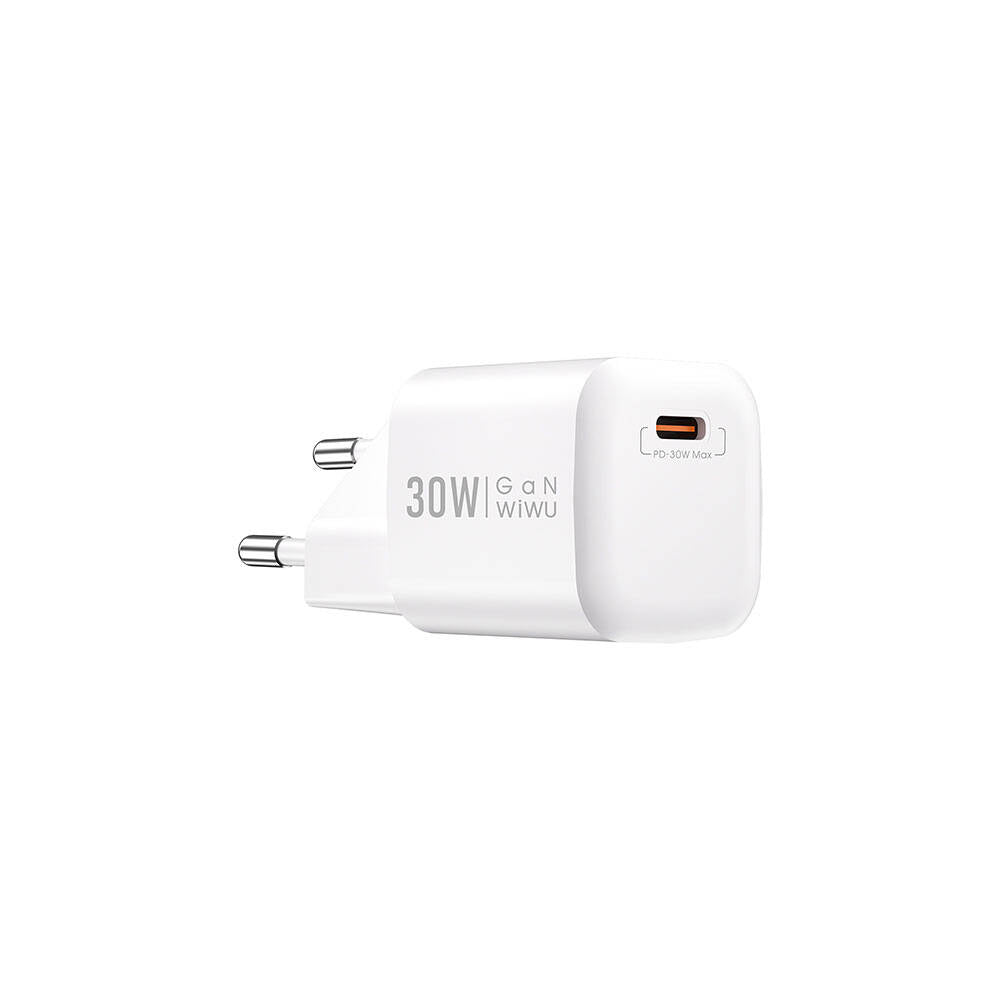 Wiwu Wi-U006 GaN Tech PD Hızlı Şarj Özellikli Seyahat Şarj Başlığı 30W Beyaz