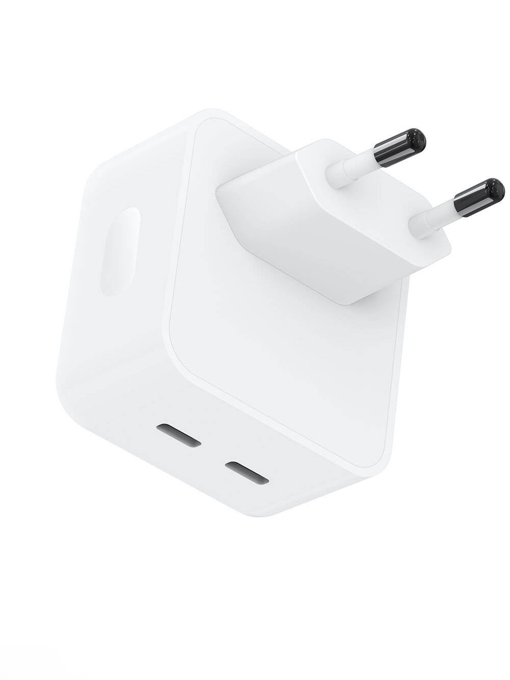 Wiwu Wi-U010 Comet Serisi Dual Type-C Hızlı Şarj Özellikli Seyahat Şarj Başlığı 35W Beyaz