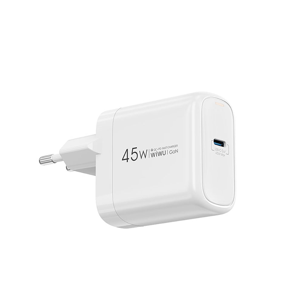 Wiwu Wi-U035 GaN Tech PD Fast Charging QC 3.0 Charging Head 45W White