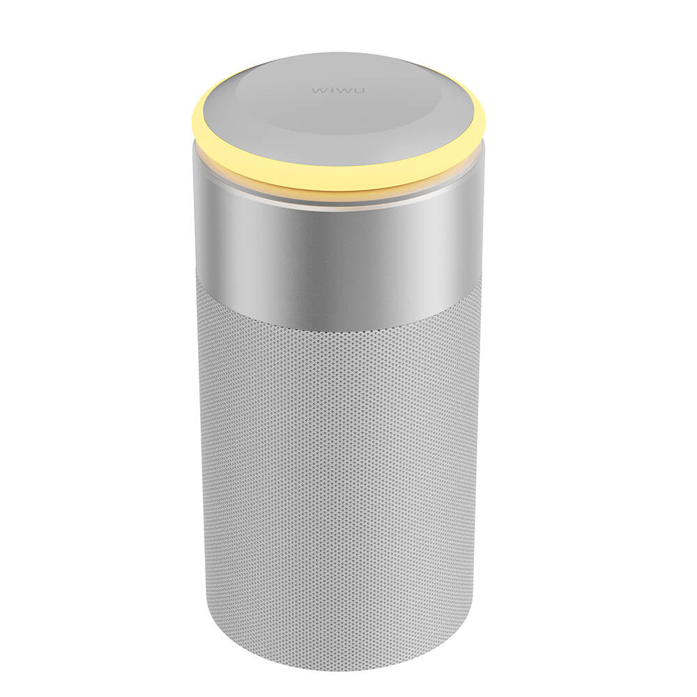 Wiwu Wi-W022 Wireless Charging Stand Ambient Light Bluetooth Speaker Silver