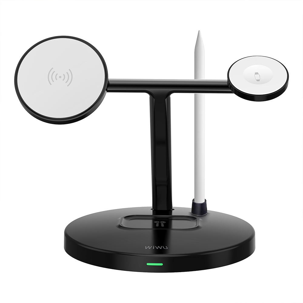 Wiwu Wi-W032 4 in 1 Magnetic Fast Charging Wireless Charging Stand 15W Black