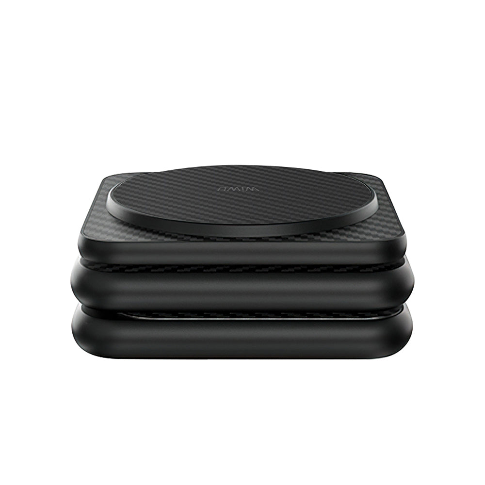 Wiwu Wi-W035 3 in 1 Magnetic Fast Charging Aramid Fiber Wireless Charging Stand 15W Black
