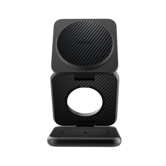 Wiwu Wi-W035 3 in 1 Magnetik Hızlı Şarj Özellikli Aramid Fiber Kablosuz Şarj Standı 15W