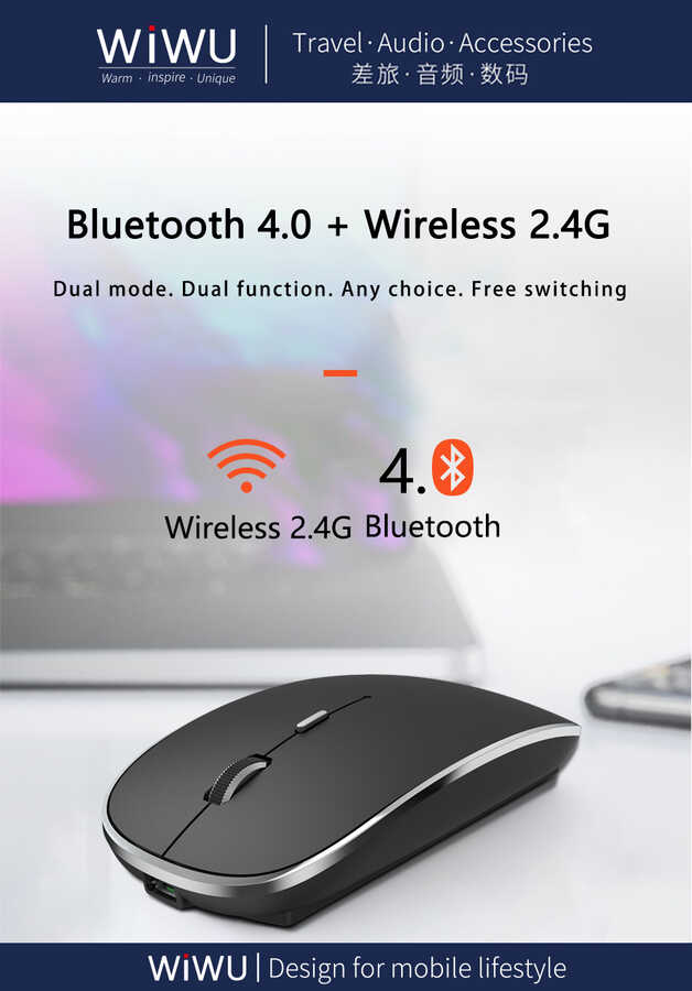 Wiwu Wimice Dual WM101 Mouse Black