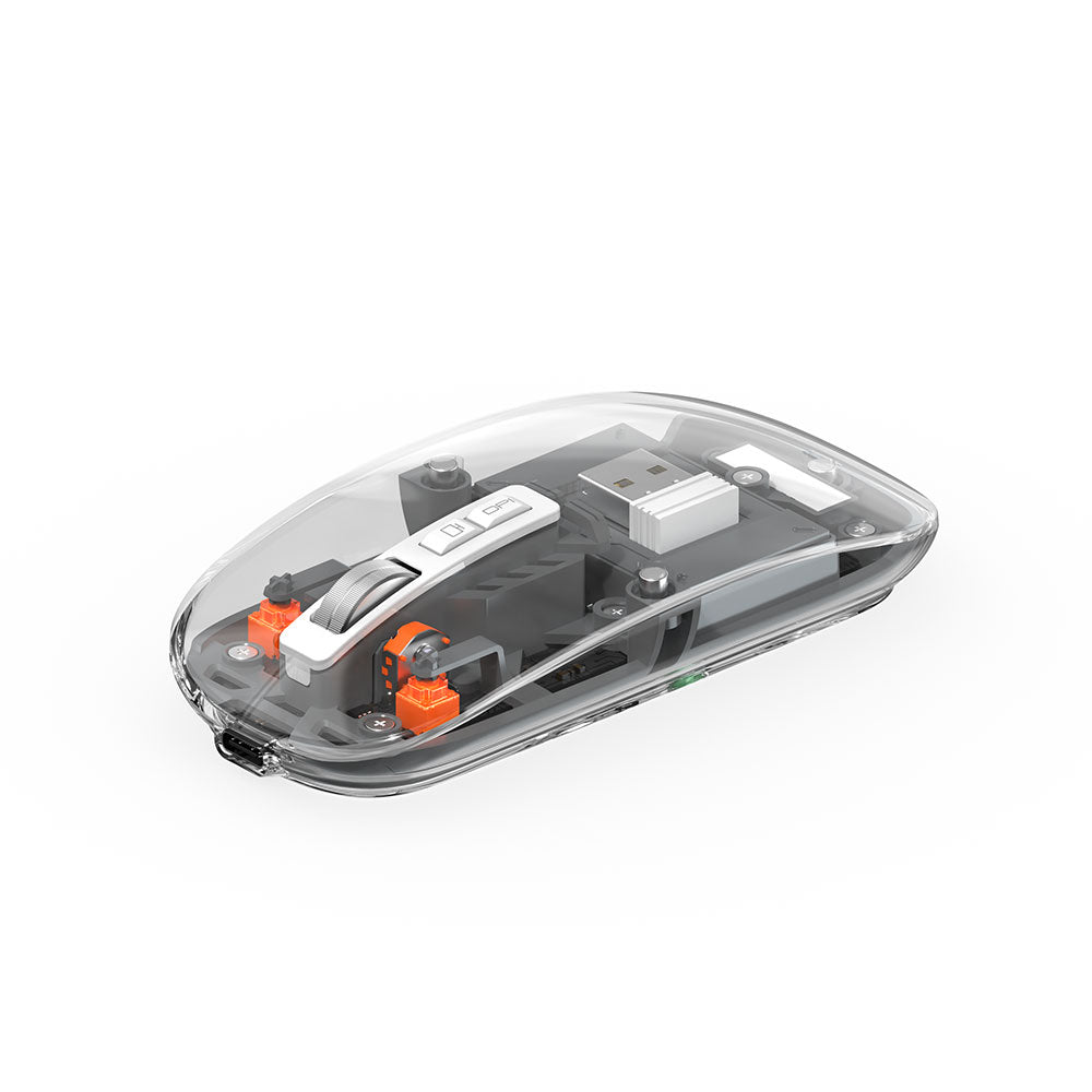 Wiwu WM105 Crystal RGB LED Illuminated Transparent Design Mouse Blue