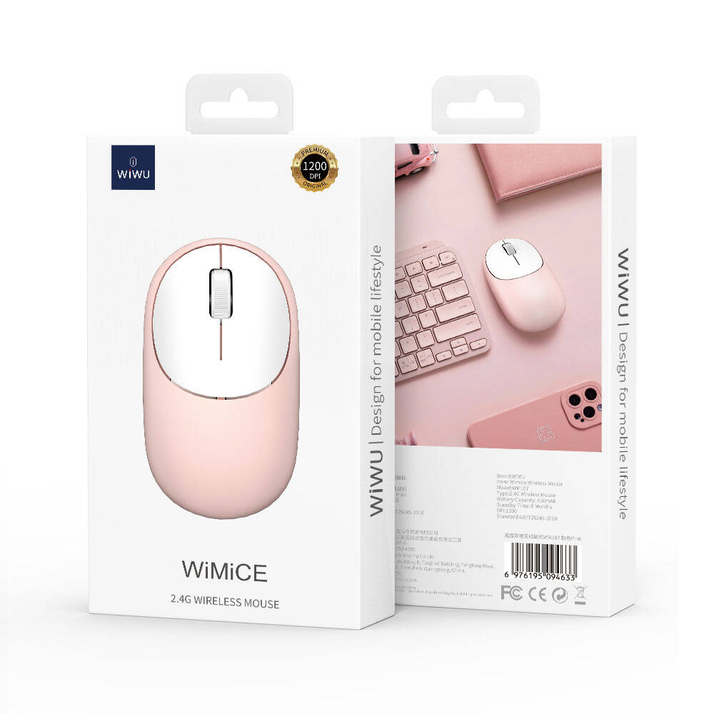 Wiwu WM107 Wimice 1200 DPI Wireless Mouse Black