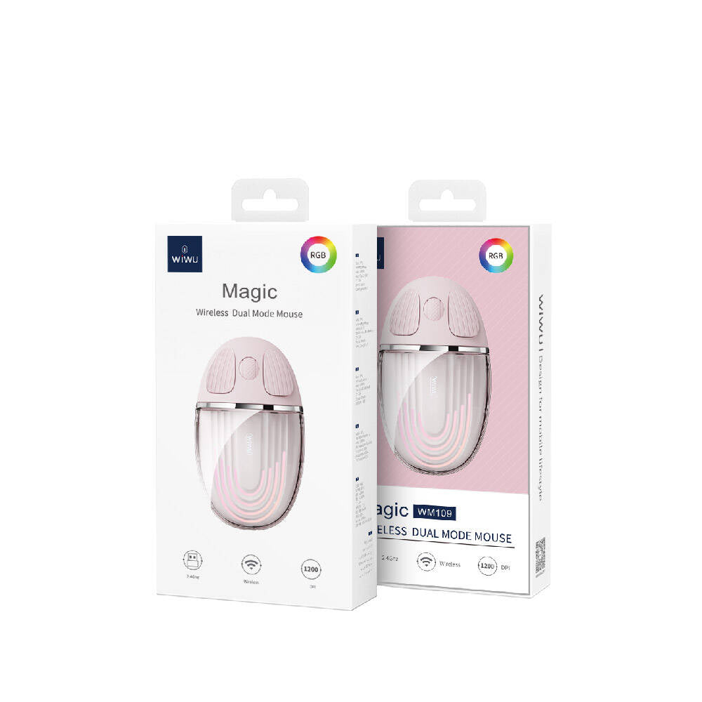 Wiwu WM109 Magic Wimice Series Transparent Design Wireless Mouse 1200 DPI White