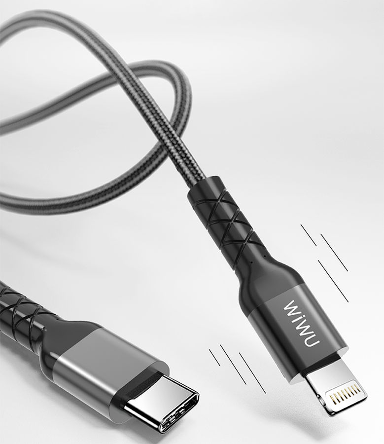 Wiwu WP101 MFI Type-c to Lightning Cable Gray