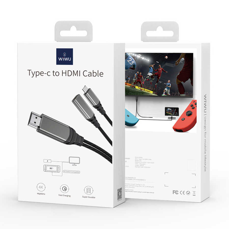 Wiwu X10 Type-C to HDMI Cable Gray