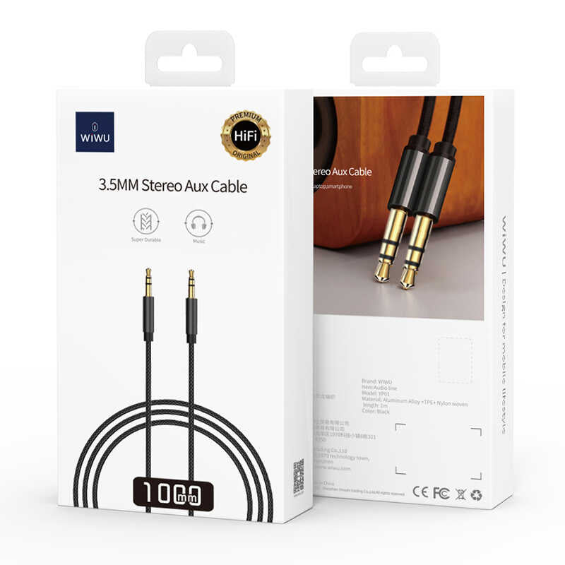 Wiwu YP-01 Aux Cable Black