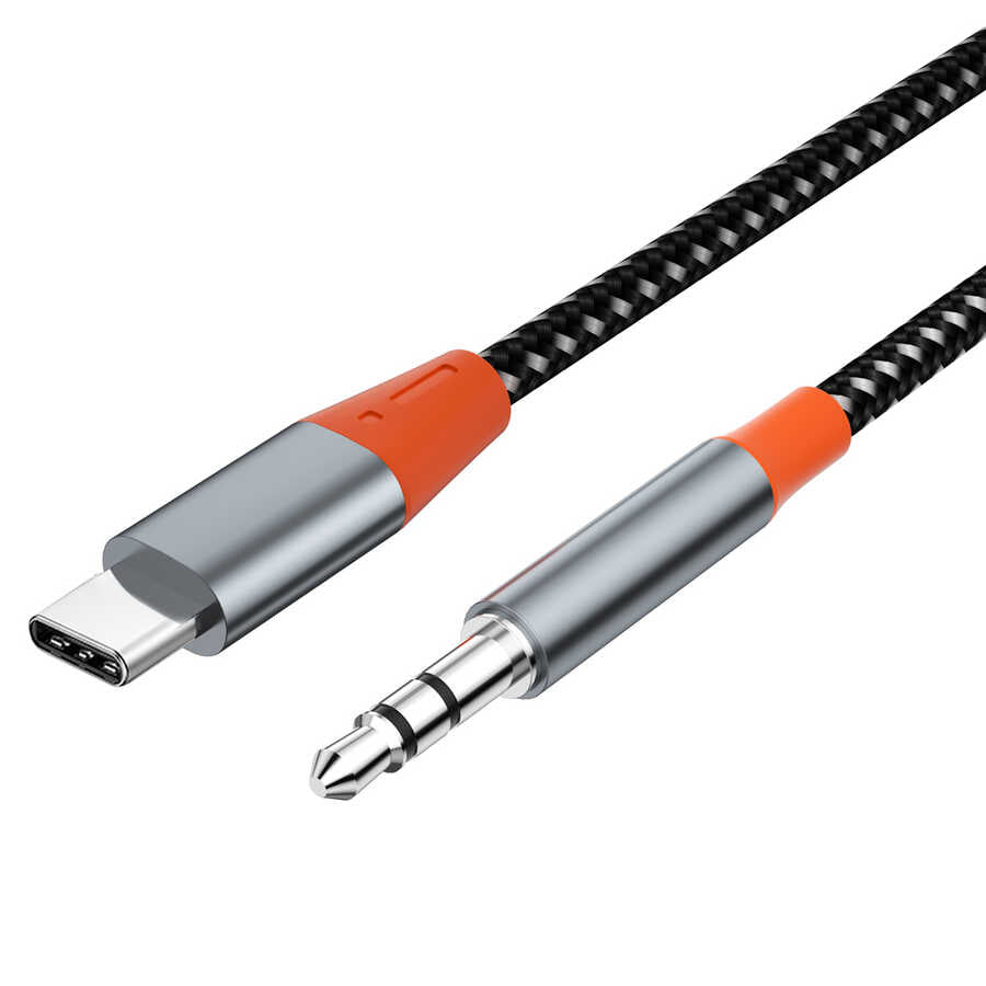 Wiwu YP07 Type-C To 3.5mm Aux Audio Audio Cable 1.2M Gray