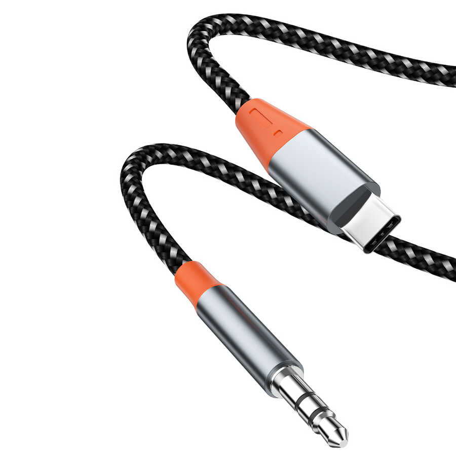 Wiwu YP07 Type-C To 3.5mm Aux Audio Audio Cable 1.2M Gray