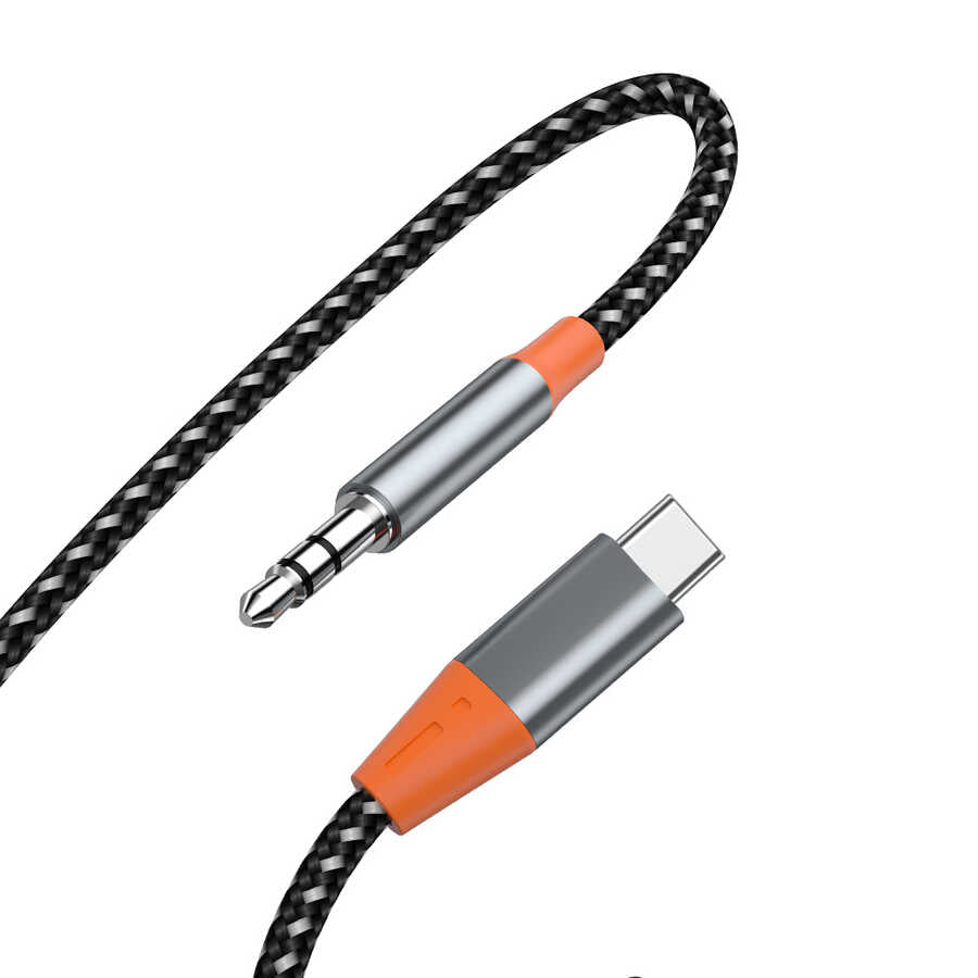 Wiwu YP07 Type-C To 3.5mm Aux Audio Audio Cable 1.2M Gray