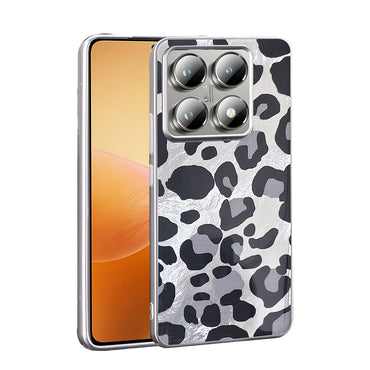Xiaomi 14T Case Patterned Zore Mep Cover Gray Leopard