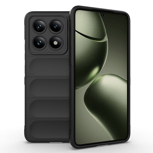 Xiaomi 14T Case Flexible TPU Hollow Back Surface Design Zore Ethnic Silicone Cover Black