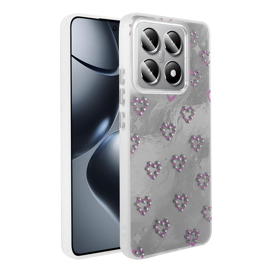 Xiaomi 14T Case Camera Protection Figured Zore Ponti Silicone Cover White