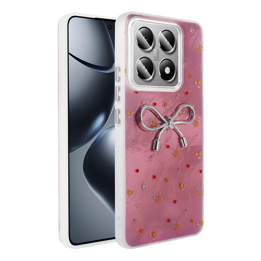 Xiaomi 14T Case Camera Protection Figured Zore Ponti Silicone Cover Light Pink