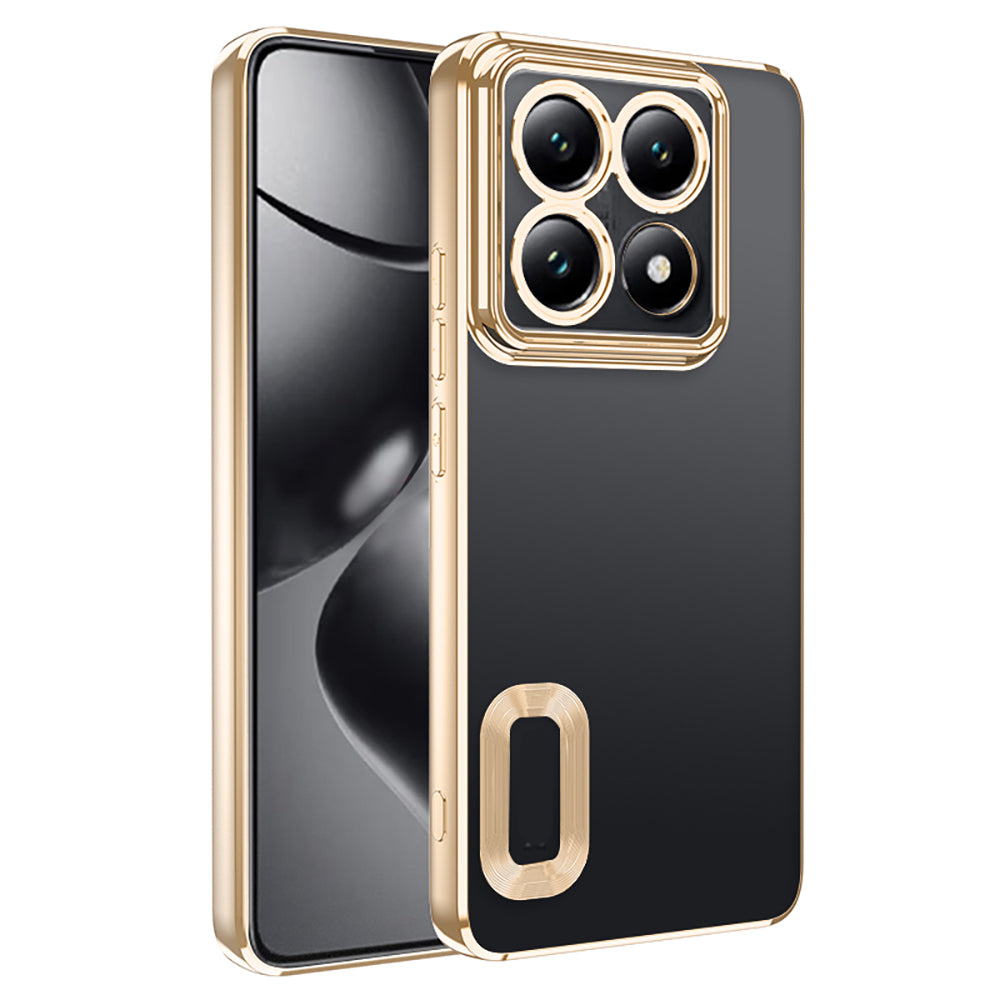 Xiaomi 14T Pro Case Camera Protection Logo Showing Zore Omega Cover Rose Gold