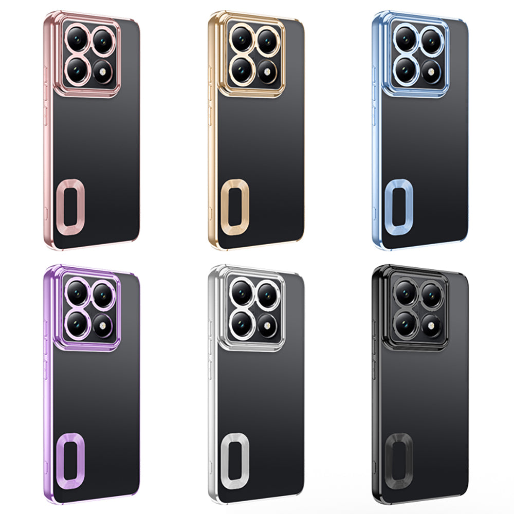 Xiaomi 14T Pro Kılıf Kamera Korumalı Logo Gösteren Zore Omega Kapak Gümüş