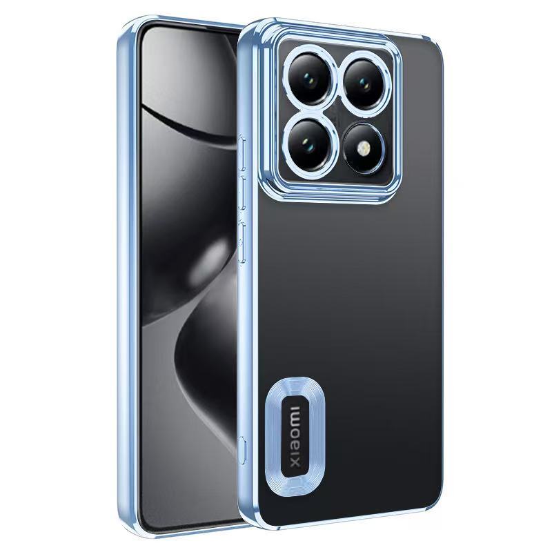 Xiaomi 14T Pro Case Camera Protection Logo Showing Zore Omega Cover Sierra Blue