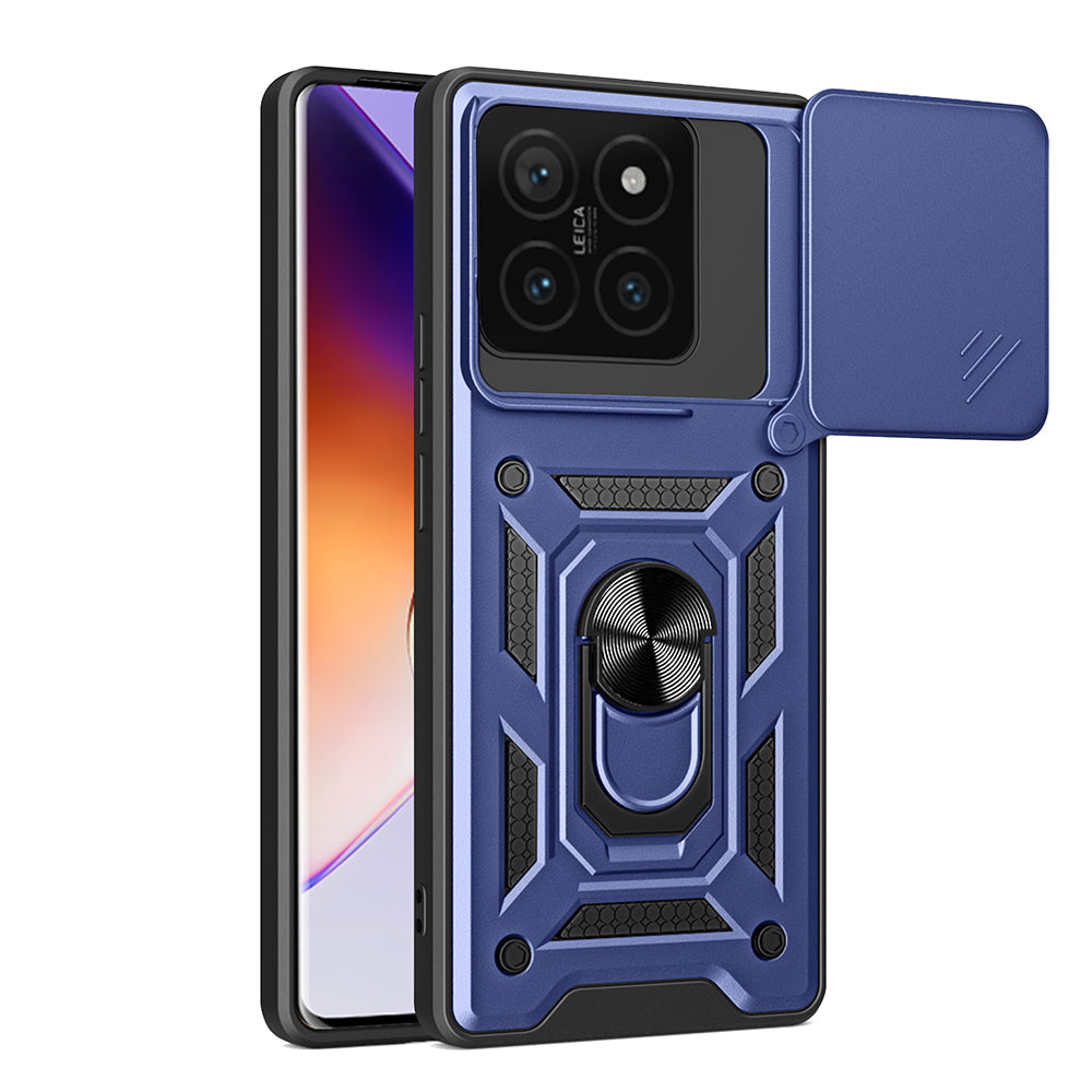 Xiaomi 14T Pro Case Magnetic Stand Camera Protection Zore Sliding Vega Cover Black