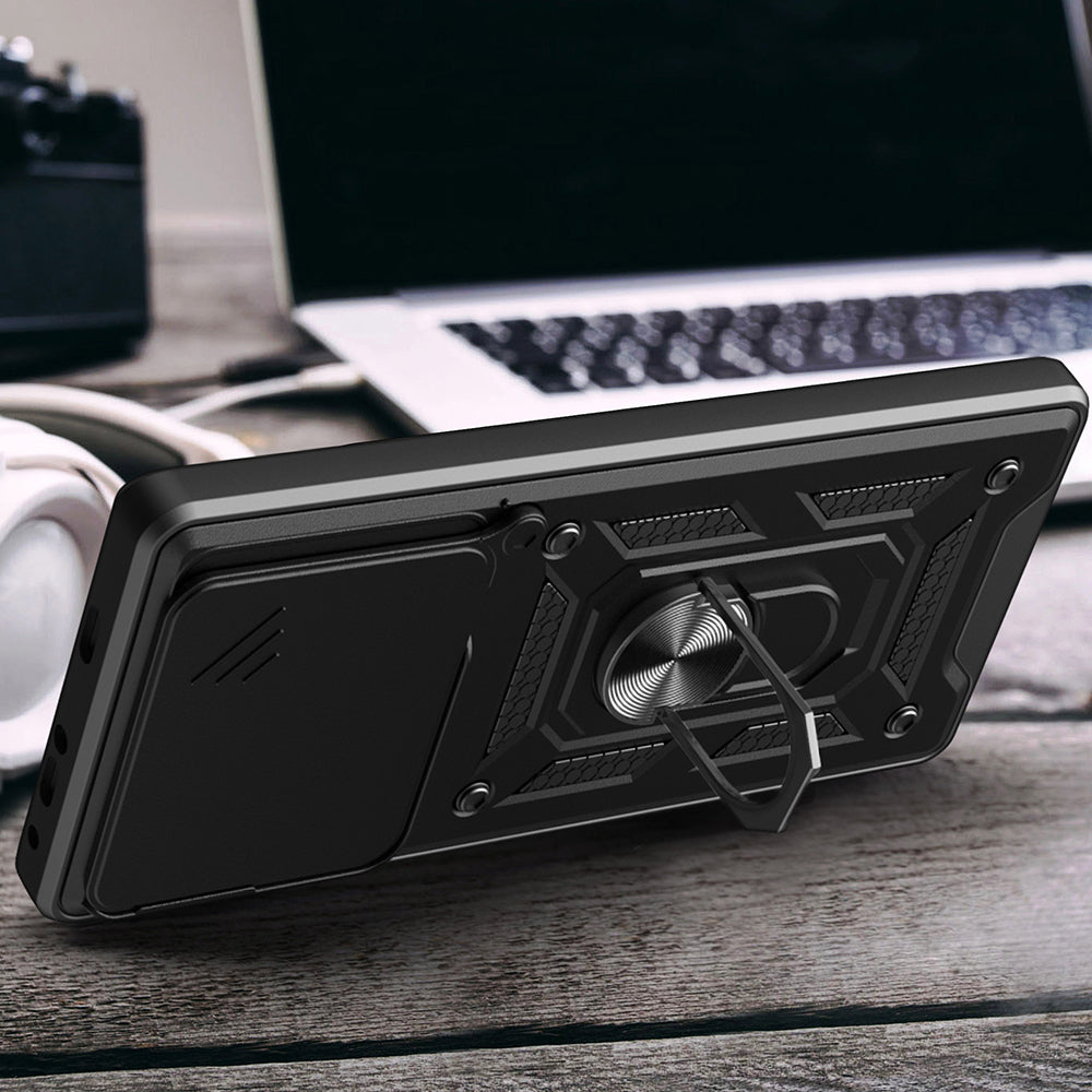 Xiaomi 14T Pro Case Magnetic Stand Camera Protection Zore Sliding Vega Cover Black