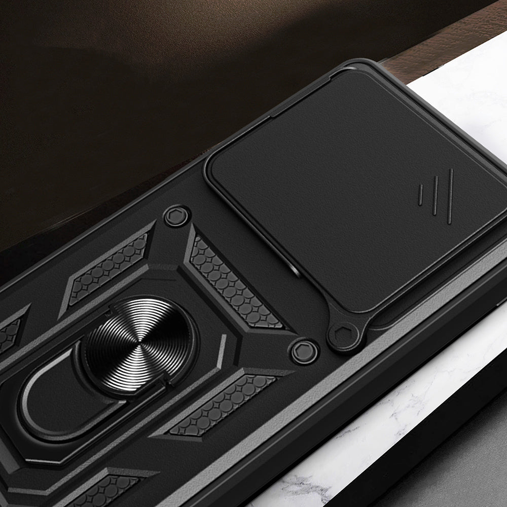 Xiaomi 14T Pro Case Magnetic Stand Camera Protection Zore Sliding Vega Cover Black