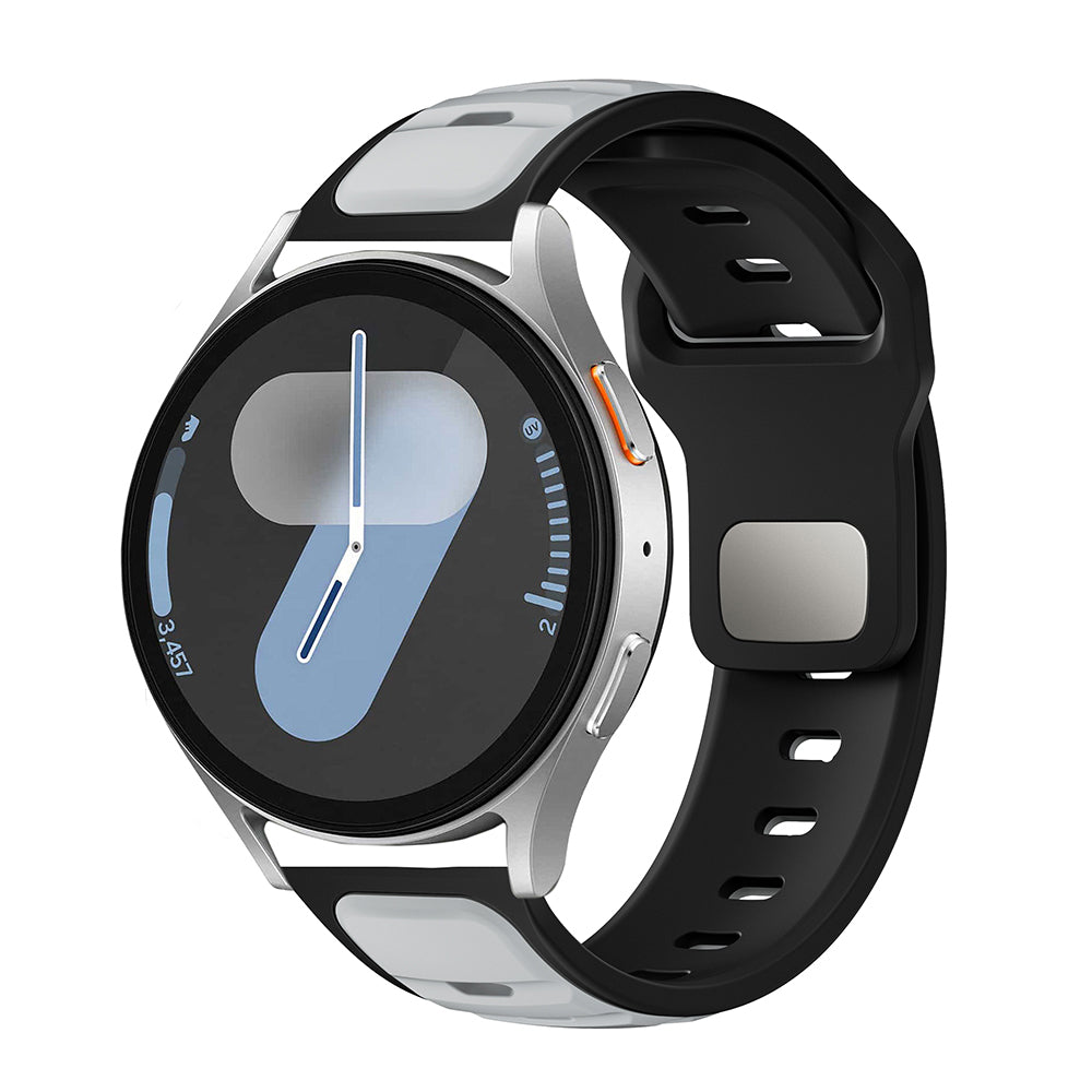 Xiaomi Amazfit Pace Zore KRD-135 22mm Silicone Band Strap Silver-Black