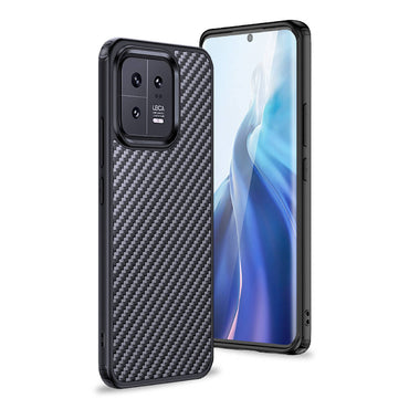 Xiaomi Mi 13 Kılıf Aramid Karbon Fiber M-safe Özellikli Wlons Radison Kapak Siyah