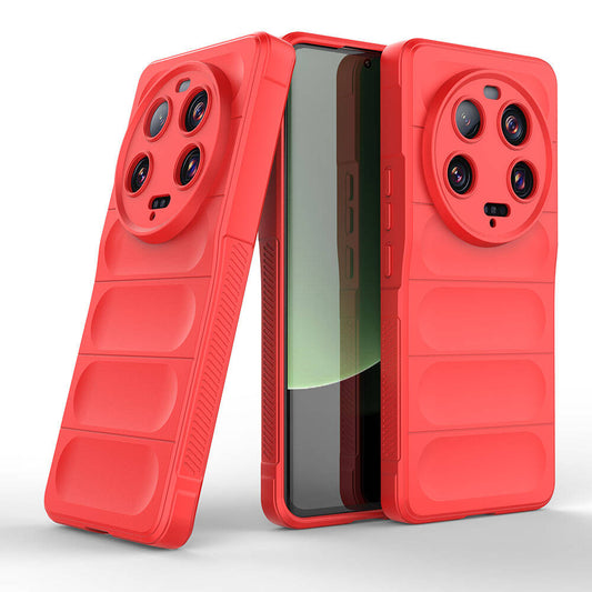 Xiaomi Mi 13 Ultra Case Flexible TPU Hollow Back Surface Design Zore Ethnic Silicone Cover Red