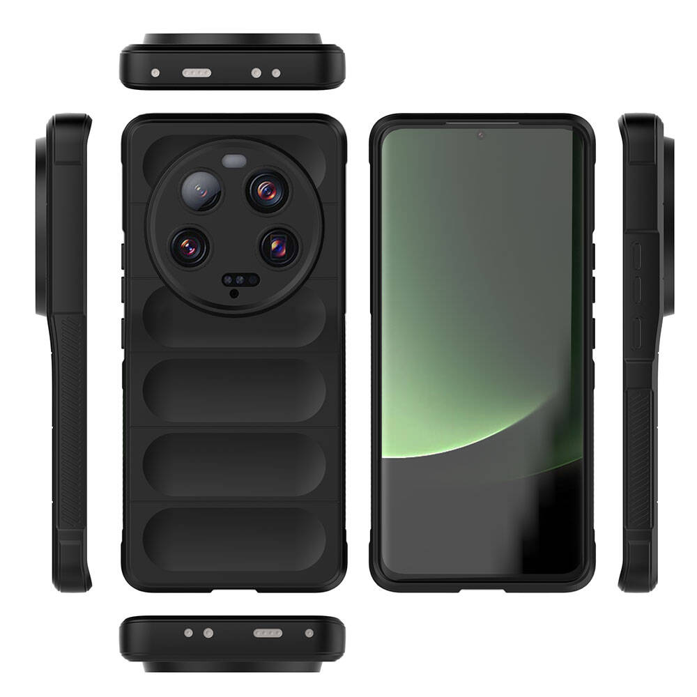 Xiaomi Mi 13 Ultra Case Flexible TPU Hollow Back Surface Design Zore Ethnic Silicone Cover Dark Green