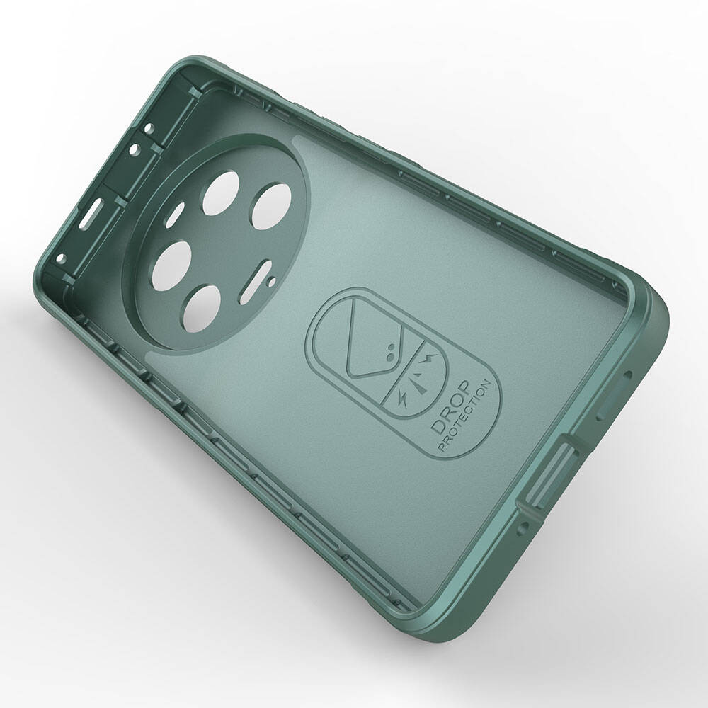 Xiaomi Mi 13 Ultra Case Flexible TPU Hollow Back Surface Design Zore Ethnic Silicone Cover Dark Green
