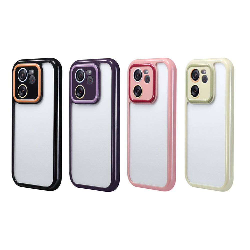 Xiaomi Mi 13T Case Camera Protection Colorful Edge and Frame Design Zore Vitamin Cover Black