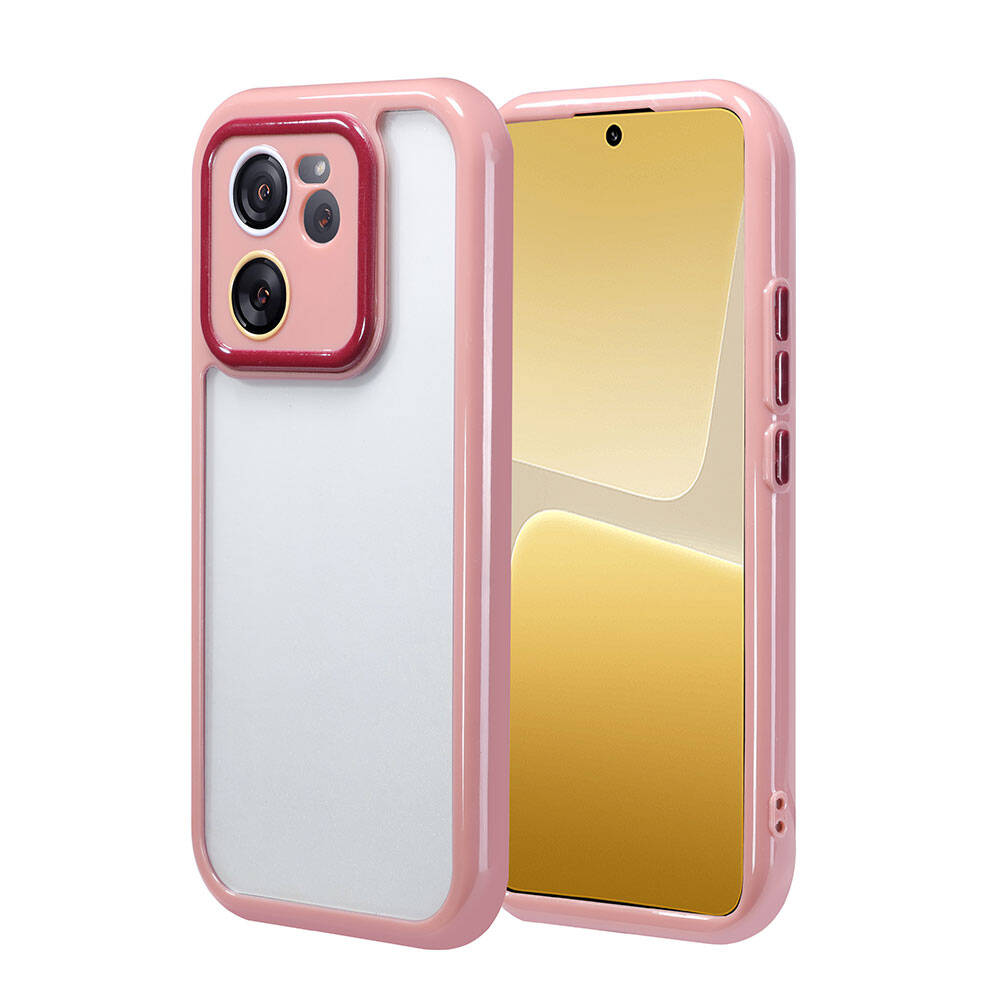 Xiaomi Mi 13T Case Camera Protection Colorful Edge and Frame Design Zore Vitamin Cover Plum