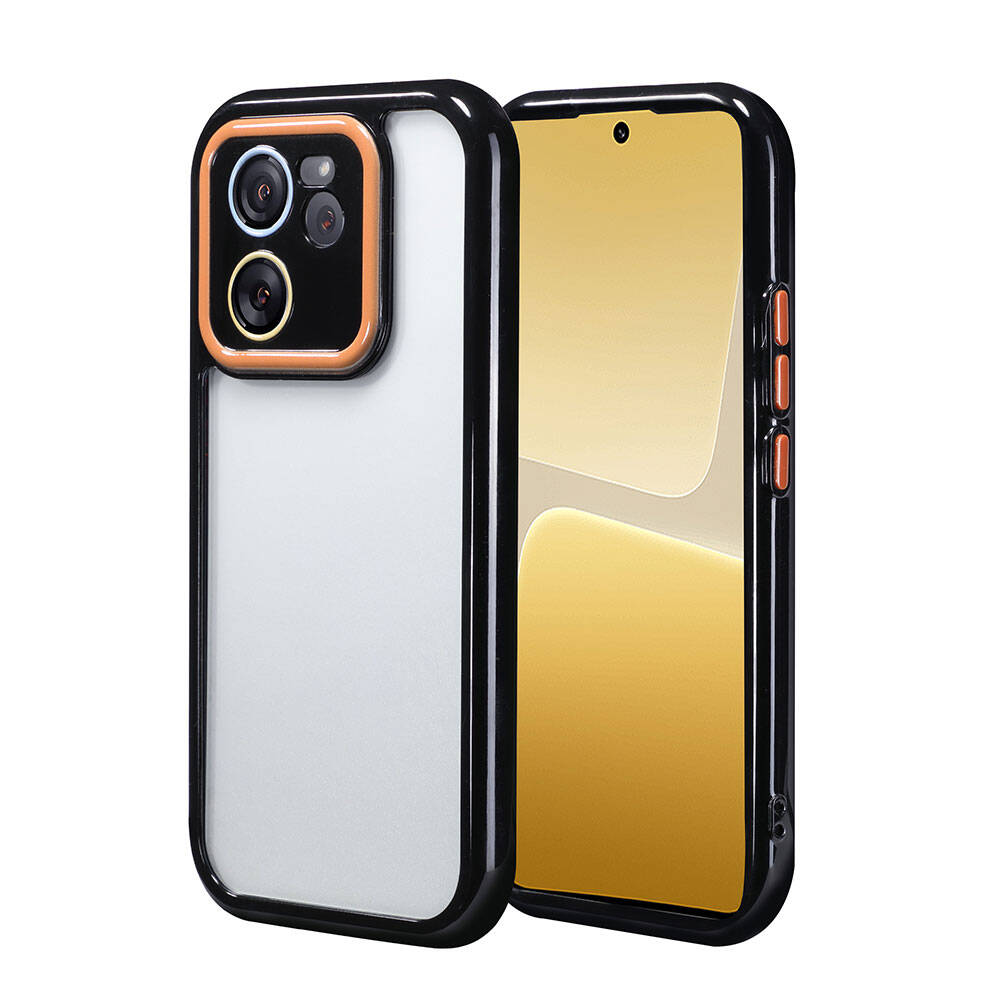Xiaomi Mi 13T Case Camera Protection Colorful Edge and Frame Design Zore Vitamin Cover Black
