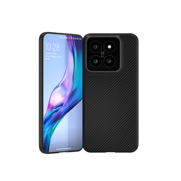 Xiaomi Mi 14 Kılıf M-safe Şarj Özellikli 600D Kevlar Zore Krek Karbon Kapak