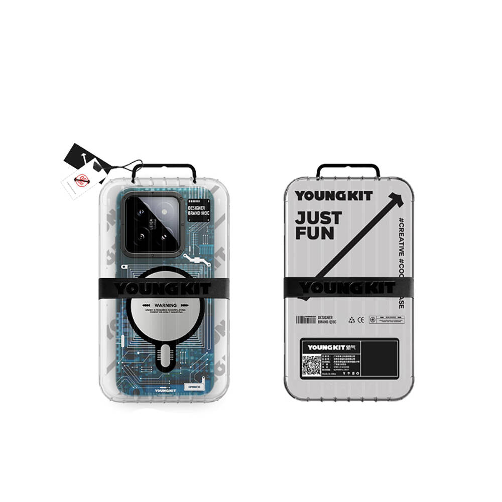 Xiaomi Mi 14 Case M-safe Charging Feature YoungKit Technology Series Cover Red