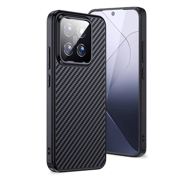 Xiaomi Mi 14 Pro Kılıf Aramid Karbon Fiber M-safe Özellikli Wlons Radison Kapak Siyah