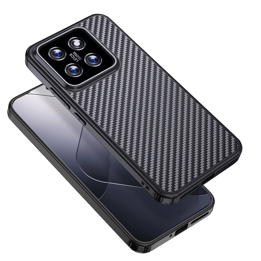 Xiaomi Mi 14 Pro Case Aramid Carbon Fiber M-safe Featured Wlons Radison Cover Black