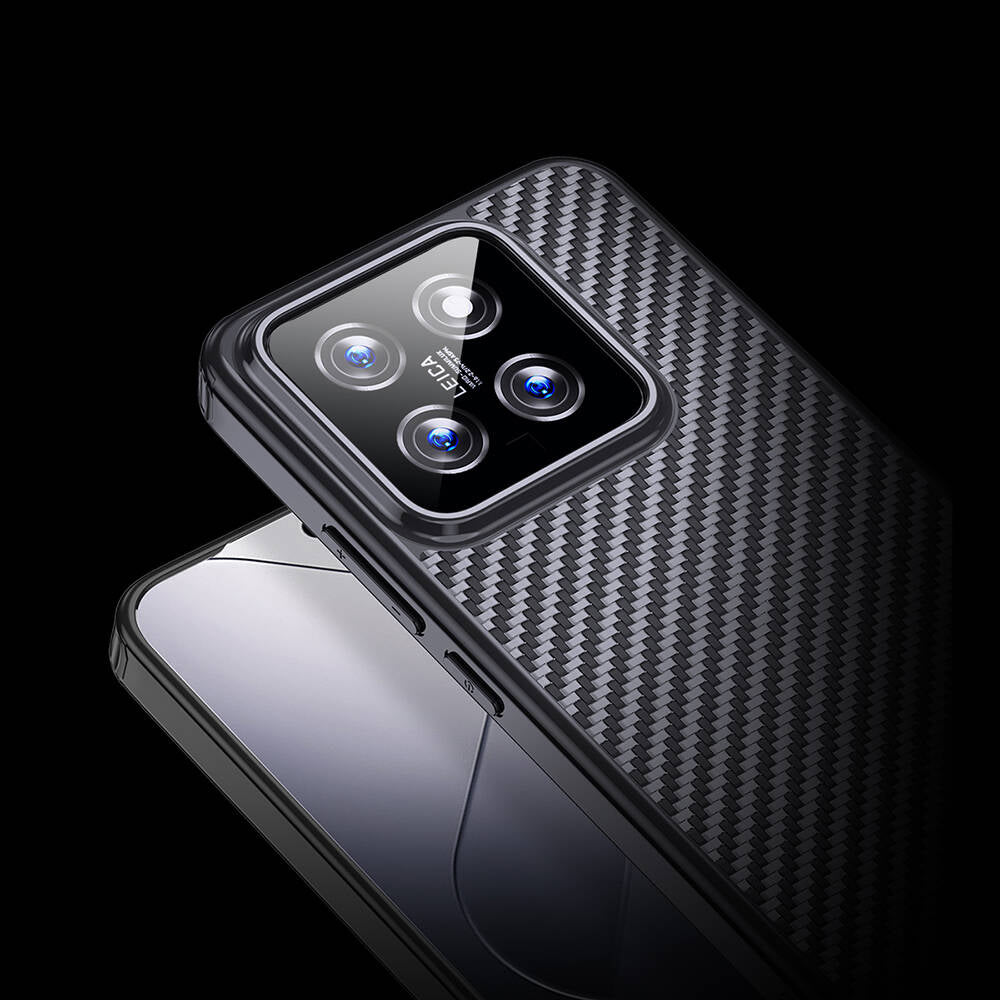 Xiaomi Mi 14 Pro Case Aramid Carbon Fiber M-safe Featured Wlons Radison Cover Black