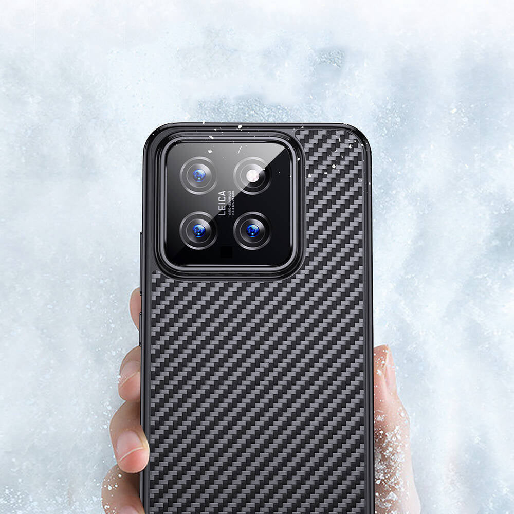 Xiaomi Mi 14 Pro Case Aramid Carbon Fiber M-safe Featured Wlons Radison Cover Black