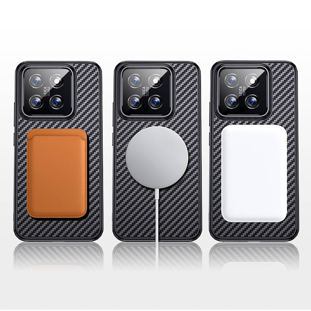 Xiaomi Mi 14 Pro Case Aramid Carbon Fiber M-safe Featured Wlons Radison Cover Black