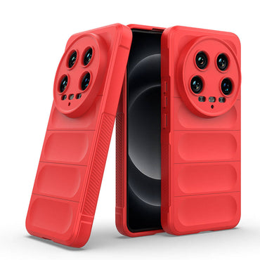 Xiaomi Mi 14 Ultra Case Flexible TPU Hollow Back Surface Design Zore Ethnic Silicone Cover Red